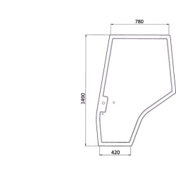 Vitre de porte UNIVERSEL 3907222M1N