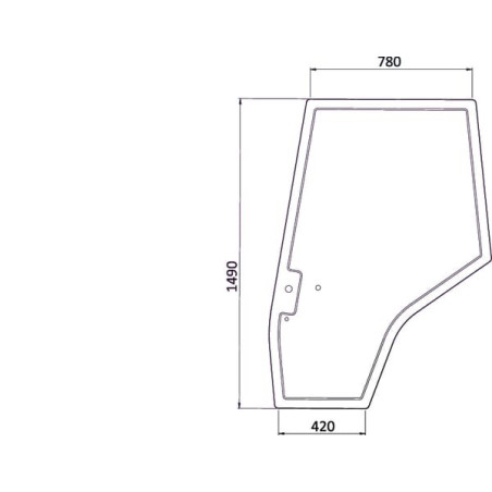 Vitre de porte UNIVERSEL 3907222M1N