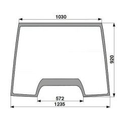 Vitre avant supérieure UNIVERSEL 134671098N