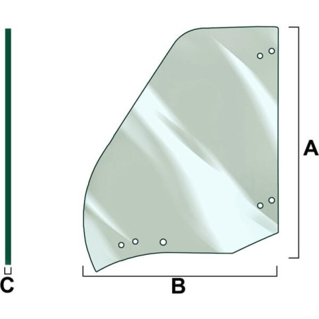 Vitre de porte gauche VAPORMATIC VPM7375
