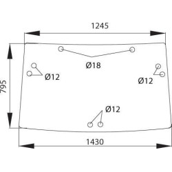 Vitre arrière UNIVERSEL R110990N