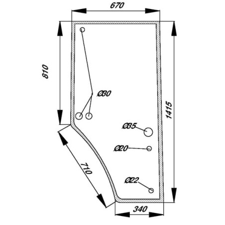 Vitre de porte UNIVERSEL R131164N