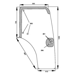 Vitre de porte UNIVERSEL D6864