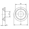 Rosette acier inoxydable A1 UNIVERSEL 8619004Z