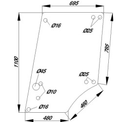 Vitre de porte UNIVERSEL D8054A