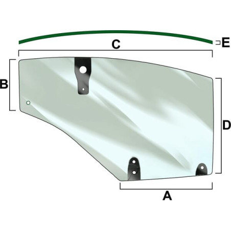 Vitre de porte gauche VAPORMATIC VPM7362