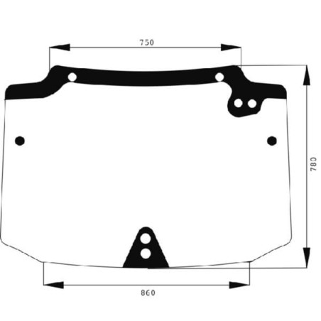 Vitre arrière UNIVERSEL D6868