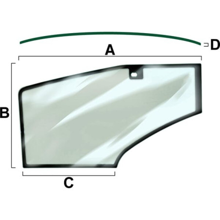Vitre de porte gauche VAPORMATIC VPM7340