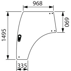 Vitre de porte gauche UNIVERSEL 4218159M3N