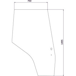 Vitre de porte droite UNIVERSEL 3805642M1N