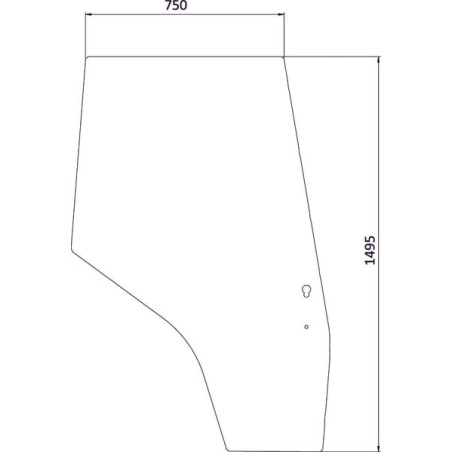 Vitre de porte droite UNIVERSEL 3805642M1N