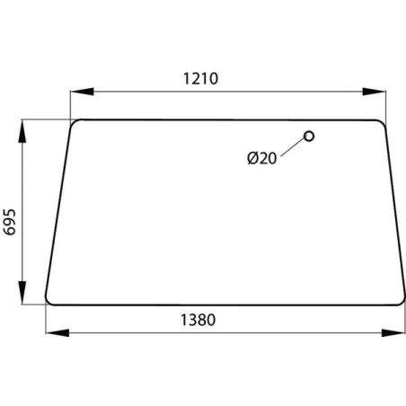 Lunette arrière UNIVERSEL 178810051110N
