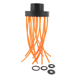 Tête plastique brosse 16 fils nylon, diamètre 80mm UNIVERSEL