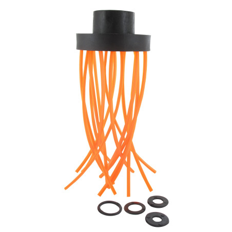 Tête plastique brosse 16 fils nylon, diamètre 80mm UNIVERSEL