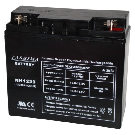 BATTERIE TASHIMA NH1220 100 % ETANCHE pour CALSTELGARDEN, HONDA, STIGA...