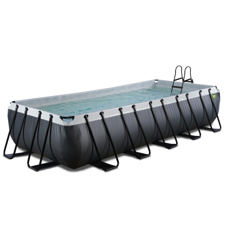 EXIT Piscine Black Leather 540x250x100cm avec pompe filtrante - noir