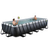 EXIT Piscine Black Leather 540x250x100cm avec pompe filtrante - noir