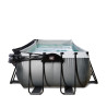 EXIT Piscine Black Leather 400x200x100cm avec pompe filtrante à sable et dôme - noir