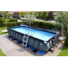 EXIT Piscine Black Leather 540x250x100cm avec pompe filtrante à sable - noir
