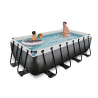 EXIT Piscine Black Leather 400x200x100cm avec pompe filtrante - noir