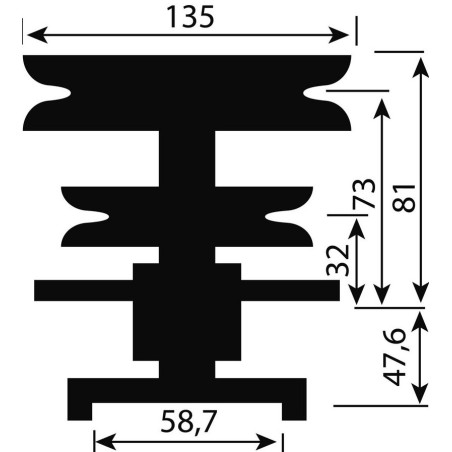 PALIER AYP 121657X - 105477X - 106038X - 121617X HUSQVARNA  5321216-17 - 5321216-57
