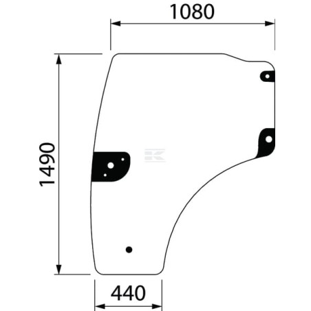 Vitre de porte complète SDF 001619550