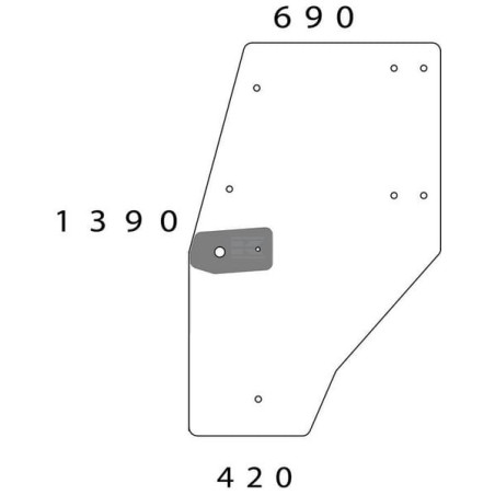 Vitre de porte UNIVERSEL 04352848N