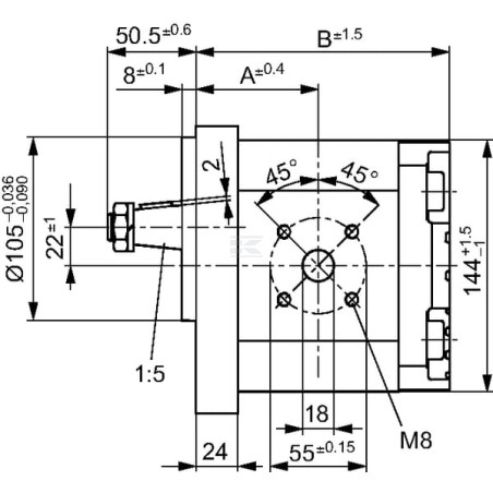 Pompe hydraulique BOSCH REXROTH 0510725444