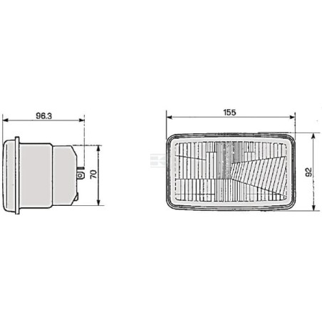 Optique de phare COBO 050748000001