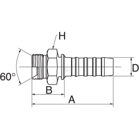 Raccord à sertir GATES 10GS10MBSPP