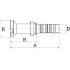 Raccord à sertir GATES 10GS8FLH
