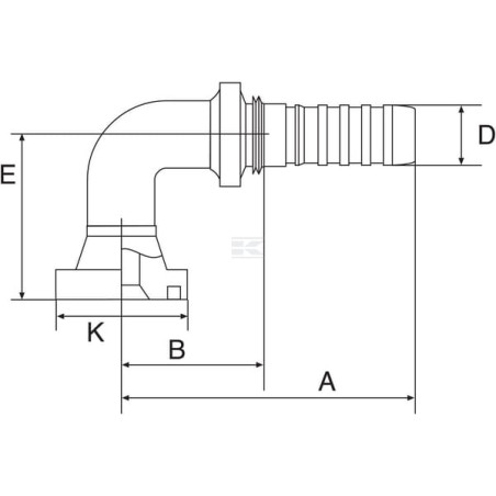 Raccord à sertir GATES 10GS10FLK90055