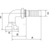 Raccord à sertir GATES 10GS10FLK90055