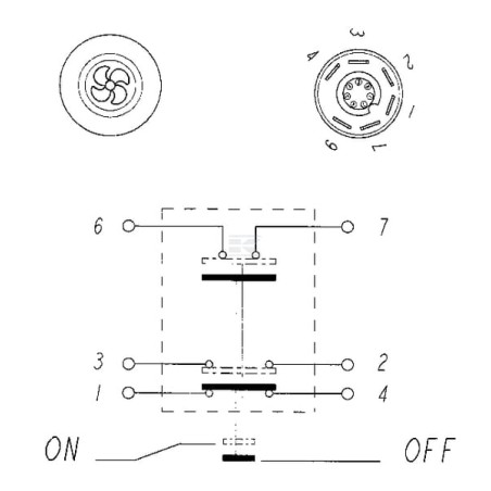 Interrupteur à poussoir PNEUTRON 11103010PN
