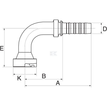 Raccord à sertir GATES 12GS12FLC90128