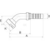 Raccord à sertir GATES 12GS16FLC45035