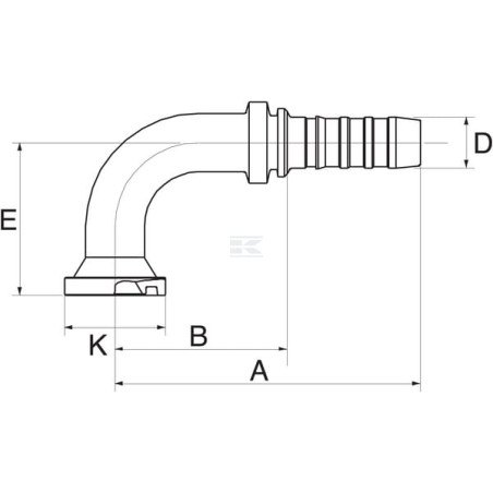 Raccord à sertir GATES 12GS8FL90050