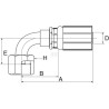 Raccord à sertir GATES 12G10FFORX90S