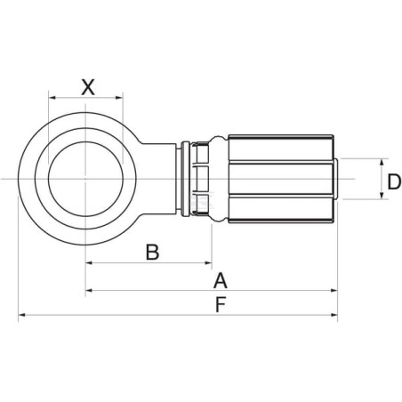 Raccord à sertir GATES 12G26DBJ