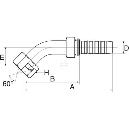 Raccord à sertir GATES 12GS12FBSPORX45