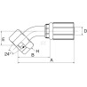 Raccord à sertir GATES 12G25FDHORX45
