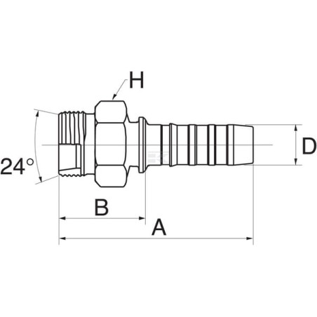 Raccord à sertir GATES 12GS22MKB