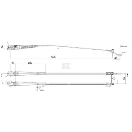 Bras d'essuie-glace DOGA 1271267GAI4