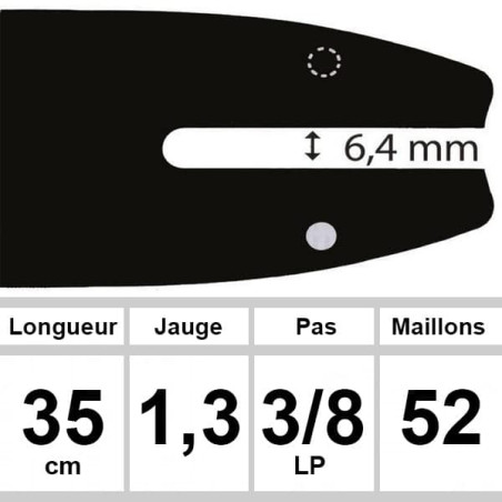 Guide OZAKI 35  cm 3/8LP 1,3mm
