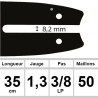 Guide OZAKI 35  cm 3/8LP 1,3mm