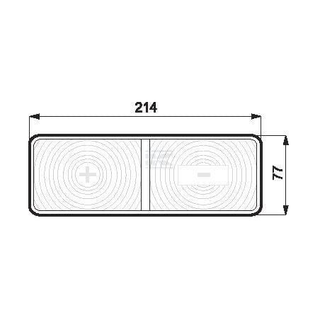 Feu arrière rectangulaire PROMOT 1400680500