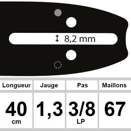 Guide OZAKI 40 cm 0,325 1,3mm