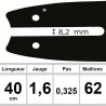 Guide OZAKI 40 cm 0.325 1,6mm