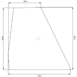 Vitre de porte inférieur UNIVERSEL 134171104N