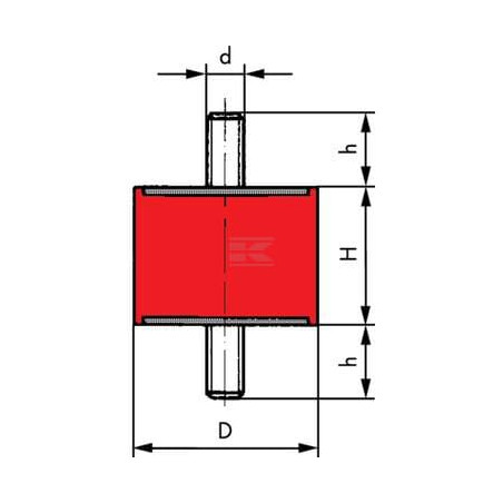 Silent bloc UNIVERSEL 1510A55RVS